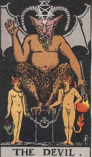 Le Diable, carte du tarot Rider-Waite-Smith