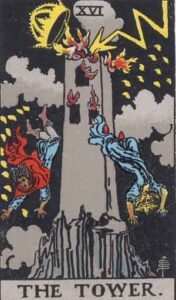 The Tower - Tarot card - Rider Waite