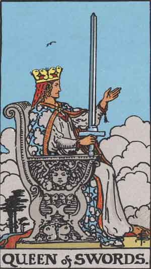 Rainha de Espadas, carta do tarot Rider-Waite-Smith