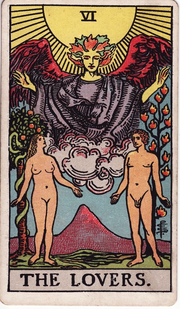 Los Enamorados, carta del tarot Rider-Waite-Smith